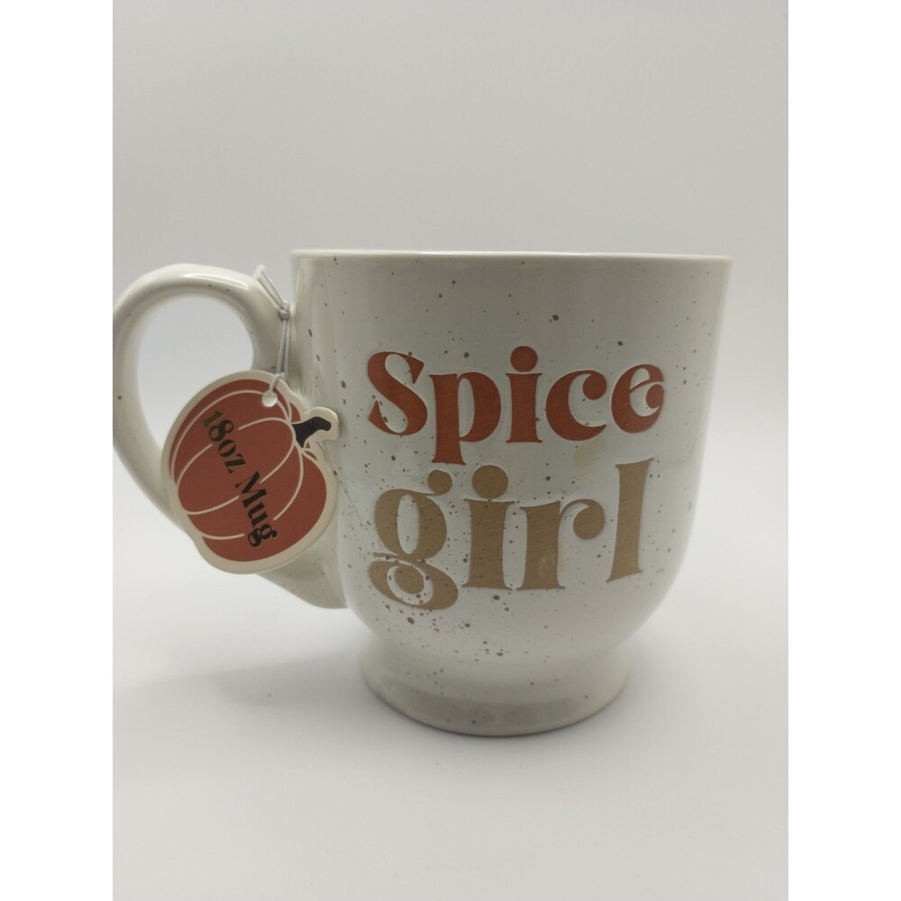 Delilah Jane Spice Girl 18 oz Fall Pumpkin Mug Pedestal New With Tags